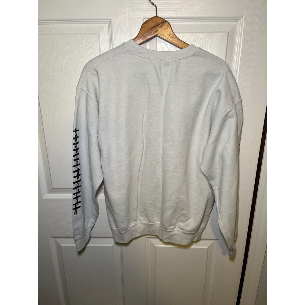 Game Day Football Graphic Sweatshirt Womens Large White Pullover - Picture 2 of 3
